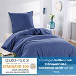 Постельное белье с эффектом стирки ✓oeko tex Wometo, синий - фото 3