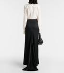 Атласная юбка макси Brunello Cucinelli, черный - фото 3