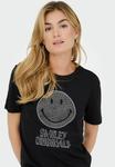 Футболка ONLY SMILEY, Black - фото 2
