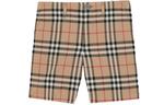 Шорты детские Burberry в клетку, хаки - фото