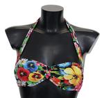 Верх бикини высокого класса Floral Elegance Dolce & Gabbana, мультиколор - фото