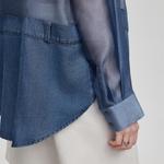 ELLE Рубашка Women's Blue Lapel - фото 7