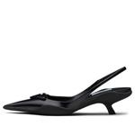 Кроссовки 30mm sling-back pumps brushed leather 'black' Prada, черный - фото