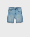 Мужские джинсовые шорты прямого кроя, длина 9 дюймов MANGO, Medium Blue - фото 7