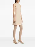 Платье мини с вырезом халтер Courrèges, нейтральный - фото 3