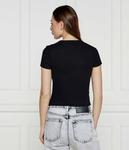 Футболка женская Guess Jeans короткая с логотипом, черный - фото 3