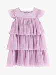 Детское платье с ярусами из сетки Lindex, Light Lilac - фото 6