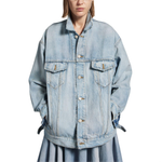 Куртка деним Regular Fit женская Balenciaga, синий - фото 4