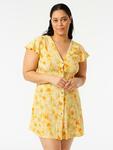 Короткое платье Rip Curl Summer Rain, желтый - фото