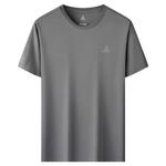 Футболка унисекс PEAK, серая с короткими рукавами - фото 4