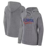 Женский пуловер с капюшоном Fanatics с логотипом Heather Grey Florida Gators Script Favorite Fanatics - фото
