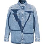 Valentino Мужская синяя рубашка - фото