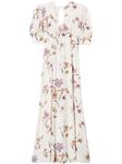 Платье TWINSET из крепа с цветочным принтом, белый - фото