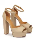Босоножки на платформе и каблуке Kazar, бежевый - фото 2