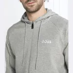 Обвисшая толстовка обычного кроя Boss, серый - фото 4