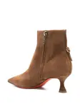 Замшевые ботинки на каблуке 55 мм Santoni, коричневый - фото 3