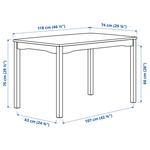 Стол HAUGA IKEA, 118x74 см, цвет white/birch veneer - фото 4