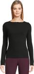 Лонгслив Vince Rib Long Sleeve Slash Neck, черный - фото