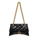 Сумка crush small chain bag quilted 'black' Balenciaga, черный - фото