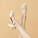 Medd Женские белые туфли на высоком каблуке - фото 7