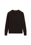 Джемпер Massimo Dutti KNITTED CREW NECK SWEATER, Dark Brown/Brown - фото 6