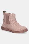Детские замшевые ботинки челси Garvalin, розовый - фото