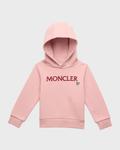 Толстовка с вышитым логотипом для девочек Moncler, цвет Rose Pink - фото