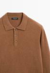 Топ Massimo Dutti Long sleeved top, Brown - фото 7