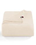 Однотонное плюшевое одеяло, размер Full/Queen Tommy Hilfiger, Ivory - фото