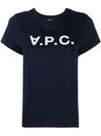 A.P.C. футболка с логотипом, синий - фото