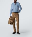 Хлопковая рубашка Fedeli, Petrol Blue - фото 2