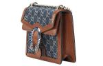 Сумка dionysus single shoulder bag mini blue/brown Gucci, коричневый - фото 2