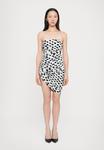 Платье Norma Kamali STRAPLESS DIANA MINI DRESS, Black/White/Black - фото