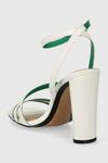Кожаные сандалии TH LEATHER BLOCK HIGH HEEL Tommy Hilfiger, белый - фото 3