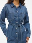Платье-рубашка VILA VIKIKI, Blue Denim - фото 6