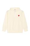 Худи Comme des Garçons Pullover With Red Emblem, слоновая кость - фото