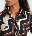 Рубашка из сатинового джерси Istrice Pucci, Gold Red - фото 4