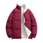 Пуховик парка унисекс FKFT, бордовый (reversible) - фото