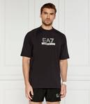 Футболка мужская Ea7 свободного кроя с логотипом бренда, черный - фото 3