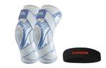 ЛиНинг Наколенники Баскетбольные Унисекс, Сине-Серый+Белый Напульсник - фото 4