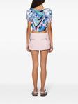 PUCCI укороченная блузка с принтом Vivara, синий - фото 4