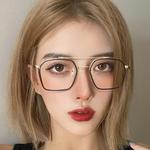 MK MINGKU Квадратные очки унисекс, Gold/Black Frame - фото 8