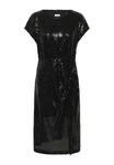 Платье Cream GLIMME SEQUIN MIDI, Pitch Black/Black - фото 5