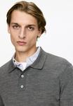 Поло ARKET MERINO, Grey Melange/Mottled Grey - фото 4