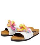 Декорированные кожаные шлепанцы JW Anderson, белый - фото 5