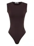 Боди Aura без рукавов Agolde, коричневый - фото
