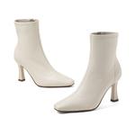 Ботильоны на каблуке 8,5 см женские COMELY, молочный чай - фото 10