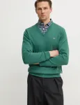 Хлопковый свитер Gant, зеленый - фото