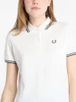 Мини-платье с воротником поло Fred Perry, белый - фото 3