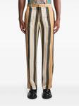 ETRO полосатые брюки прямого кроя, нейтральный - фото 3